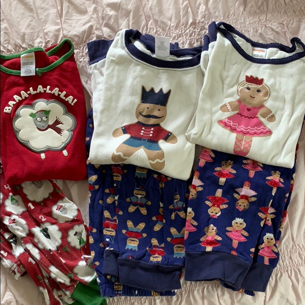 3 sets of Gymboree Christmas  Pajamas